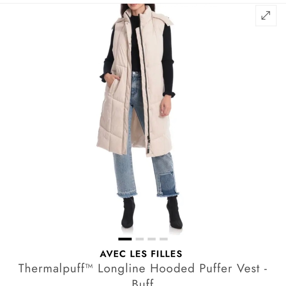 Avec Les Filles Buff Hooded Puffer Vest